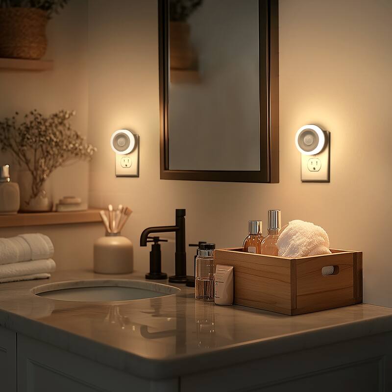 YANSUN 2-Pack Motion-Sensor Night Light, Warm 3000K