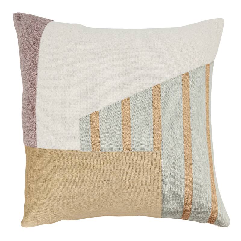 Artistic Geometric Fun Throw Pillow - 18"x18" - Polyester - Multi
