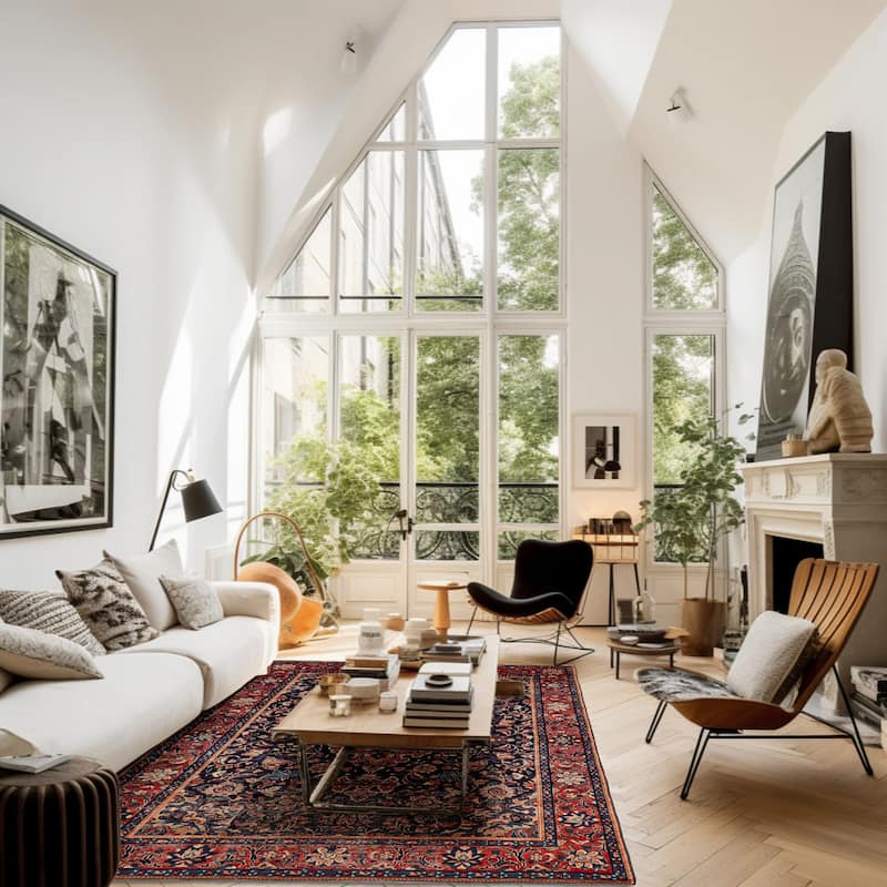 ECARPETGALLERY Hand-knotted Anadol Vintage Navy Wool Rug - 6'7 x 10'0