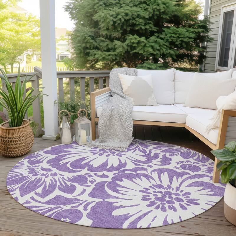 Sasi Garden-Inspired Weather Resistant Versatile Elegance Runner Outdoor Rug