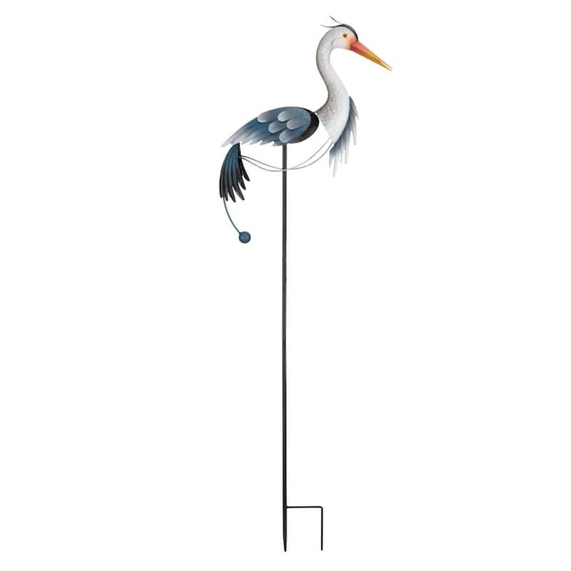 Ball Rocker Stake - Metallic Blue Heron