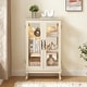 preview thumbnail 6 of 106, GDFStudio - Traditional Storage Curio Cabinet with Tempered Glass Doors and Lighted Display White