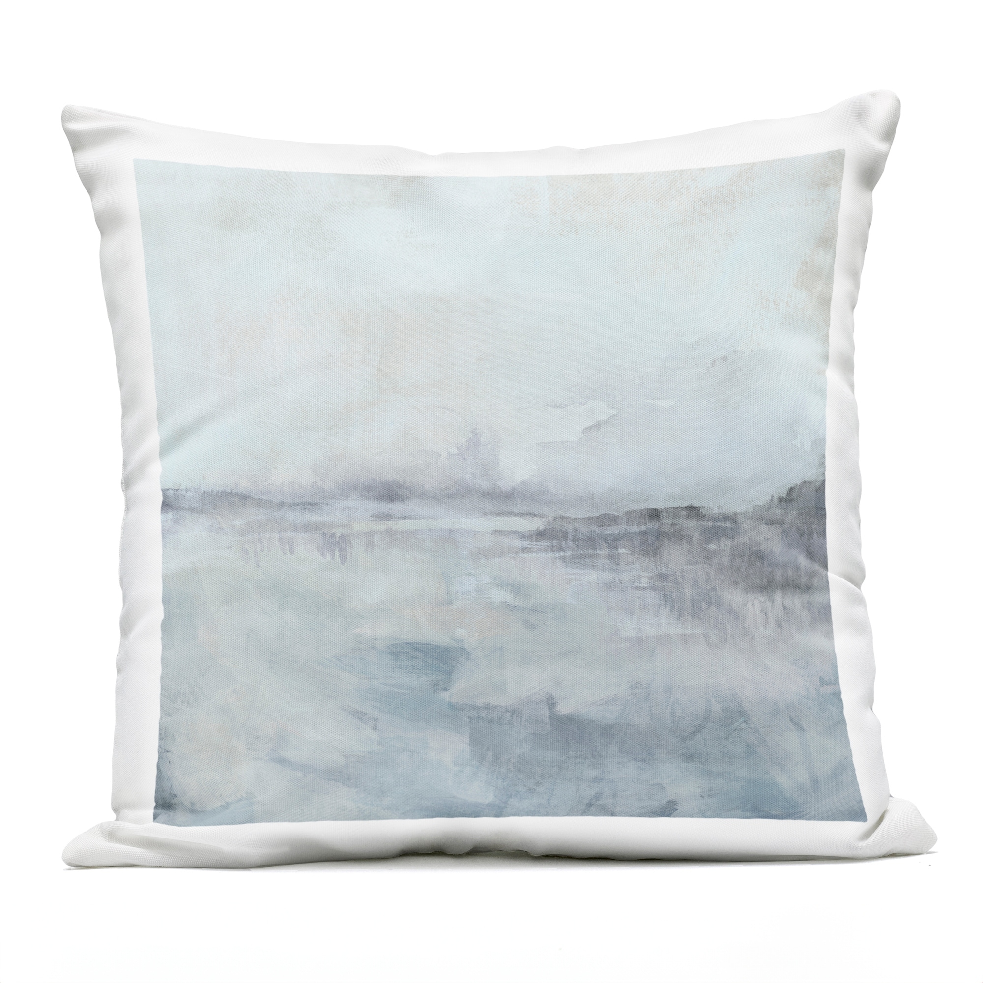 Stupell Mist Horizon Abstract Printed Outdoor Throw Pillow Design by June Erica Vess