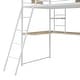 preview thumbnail 17 of 17, White Twin Metal Wood Loft Bed with L-shape Desk