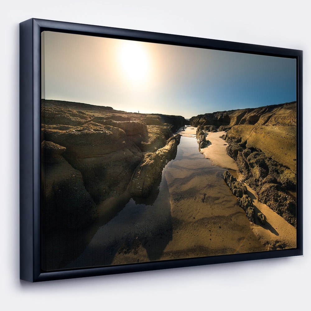 Designart "Beautiful Landscape at Norah Head" Landscape Framed Canvas Art Print