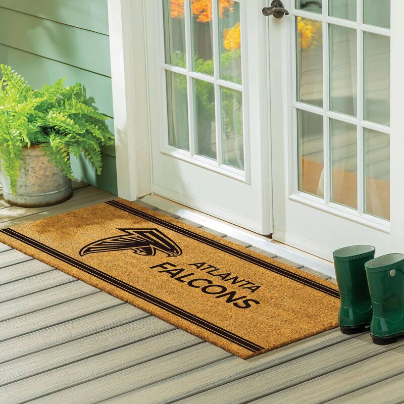 Atlanta Falcons Monochrome Indoor/Outdoor Coir Door Mat - 60" x 24"