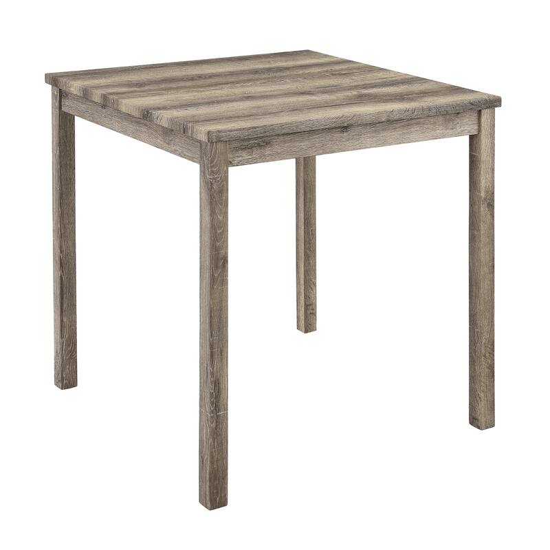 Roomfitters 5-Piece Dining Table Set with Upholstered Stools, Industrial Bar Table for Dining or Breakfast Nook