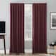 Sun Zero Evelina Faux Dupioni Silk Blackout Curtain Panel, Single Panel - 50 x 95 - Bordeaux