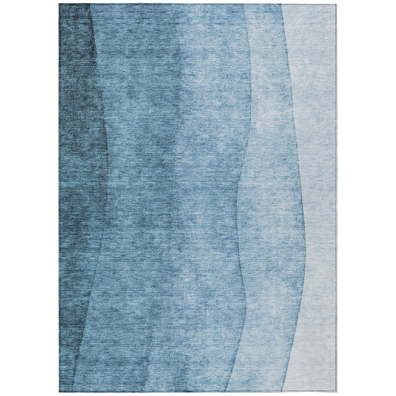 Machine Washable Indoor/ Outdoor Chantille Contemporary Ombre Rug