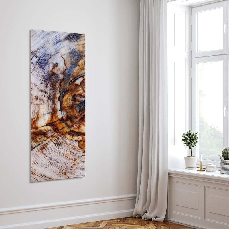 "Impact A" Frameless Free Floating Tempered Glass Panel Graphic Wall Art