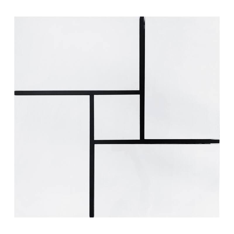High-gloss Extendable Coffee Table with 4 Hidden Storage Compartments