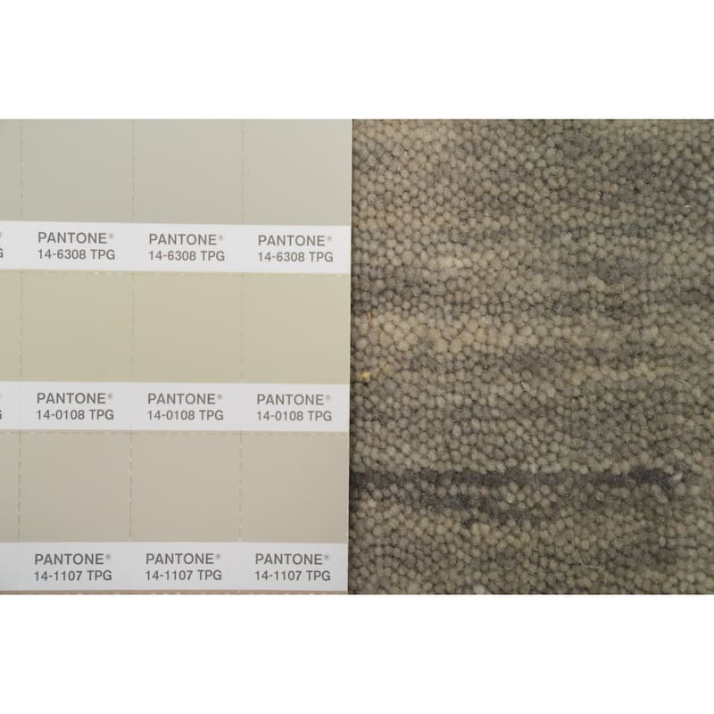 Hand Knotted Oriental 100% Wool Carpet Tribal Animal Pictorial Beige & Ivories Gabbeh Runner Rug - 4' 8'' X 2' 4''