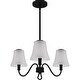 preview thumbnail 2 of 5, McKinney 3-Light Matte Black Chandelier