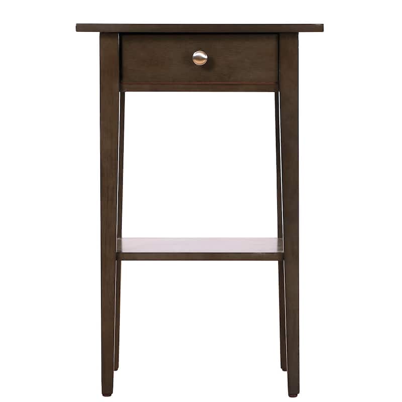 Wood Nightstand with Drawer