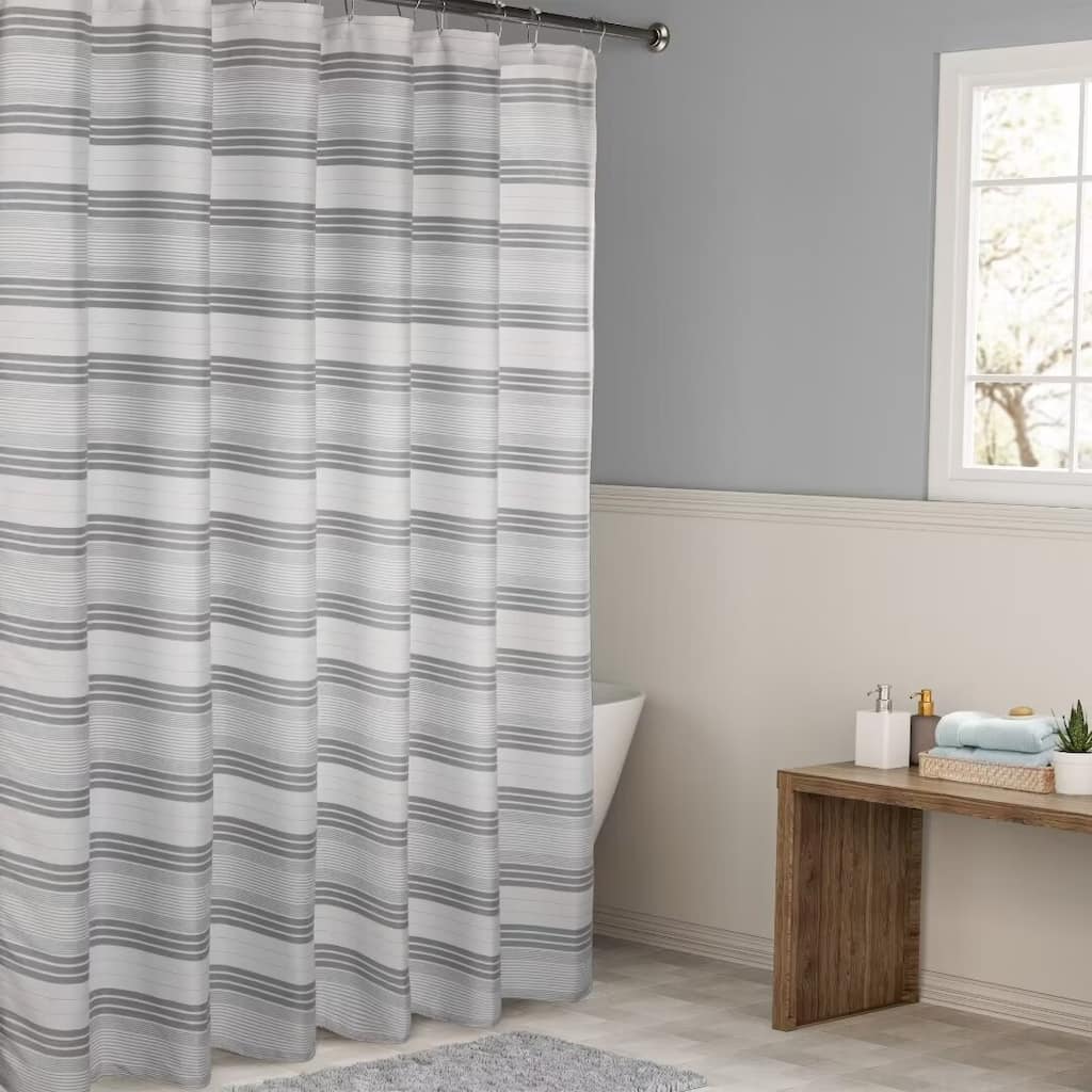 Beach Stripe Water Repellent Shower Curtain