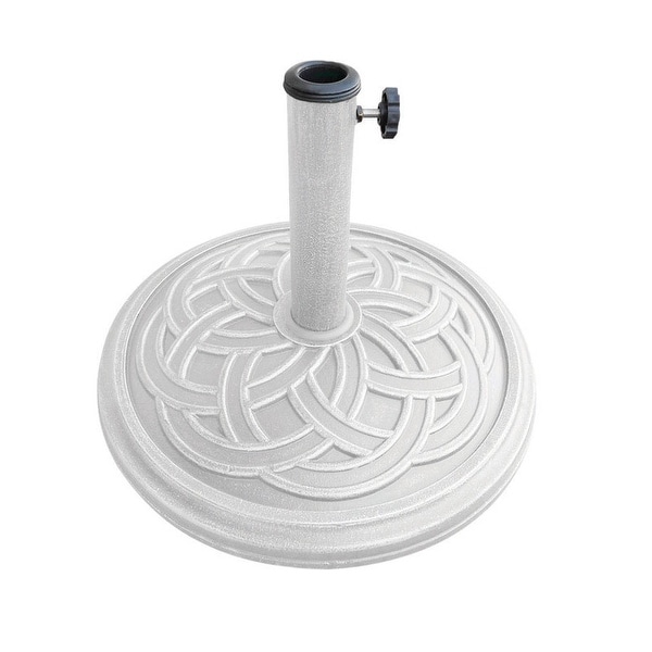 Bond 60478A Round Umbrella Base, White, 17.71" x 17.71" x 12.8"