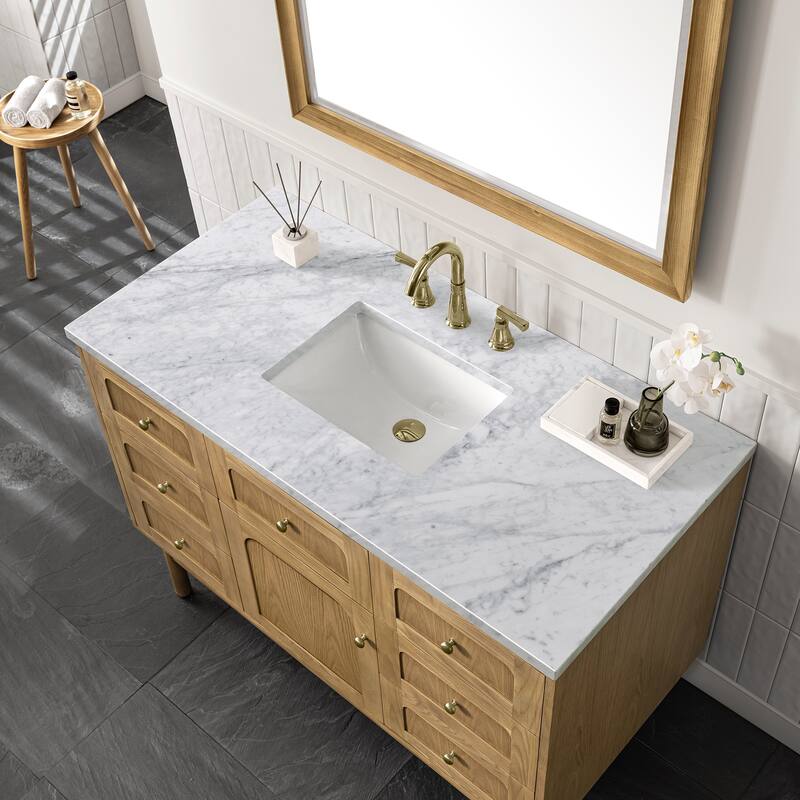 James Martin Vanities Laurent 48" Single Vanity, Light Natural Oak