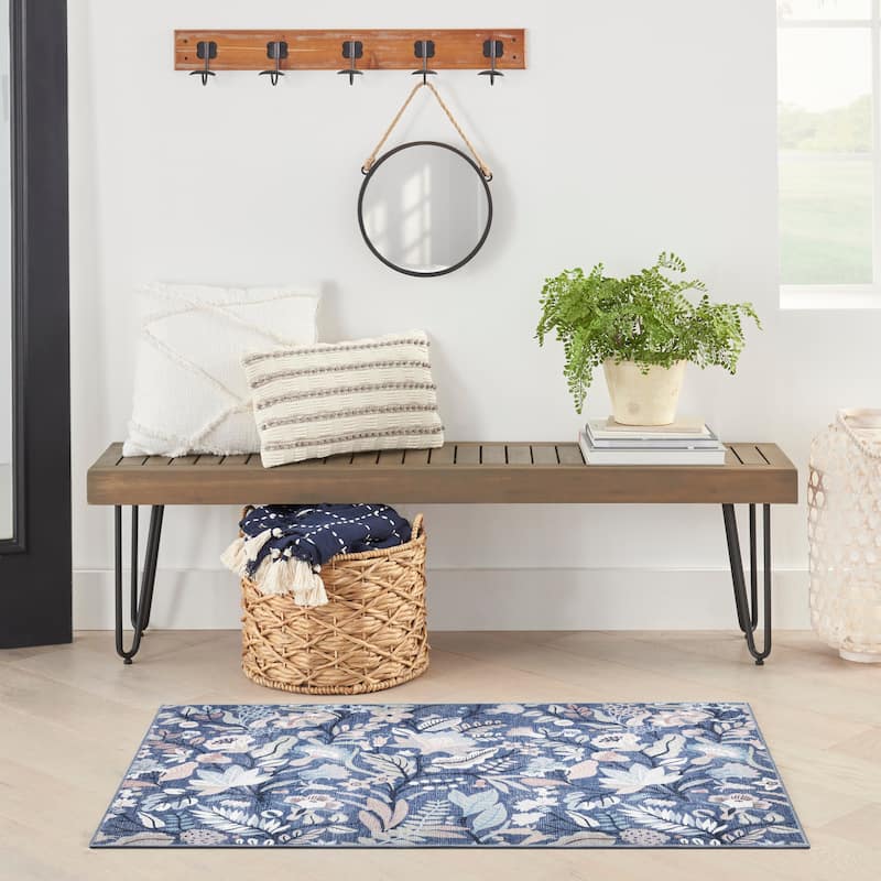 Nourison Washables Indoor Floral Area Rug