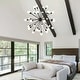 preview thumbnail 13 of 16, Sputnik Chandelier Mid Century Modern Brushed Nickel Chandeliers Industrial 24-Light Starburst Pendant Light