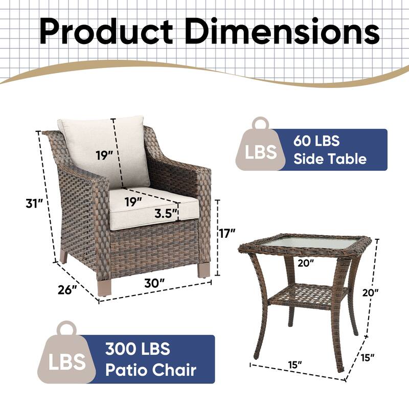 Outside Patio Sofa Chair with Cushions