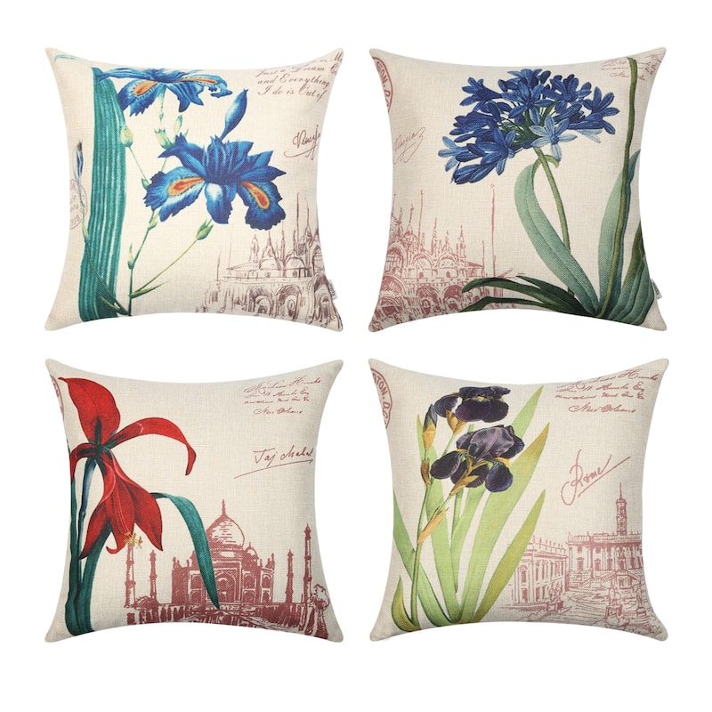 Topfinel Outdoor Square Pillow Cover (Set of 4)
