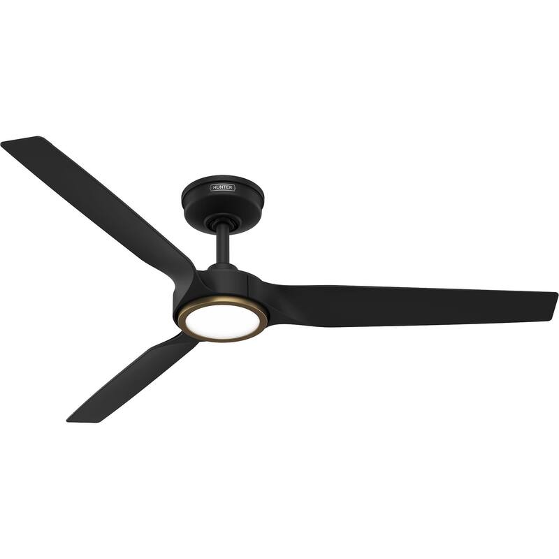 Hunter ZenTech Indoor / Outdoor 3-Blade Smart Ceiling Fan w/ LED Light and Handheld Remote - Modern & Contemporary.