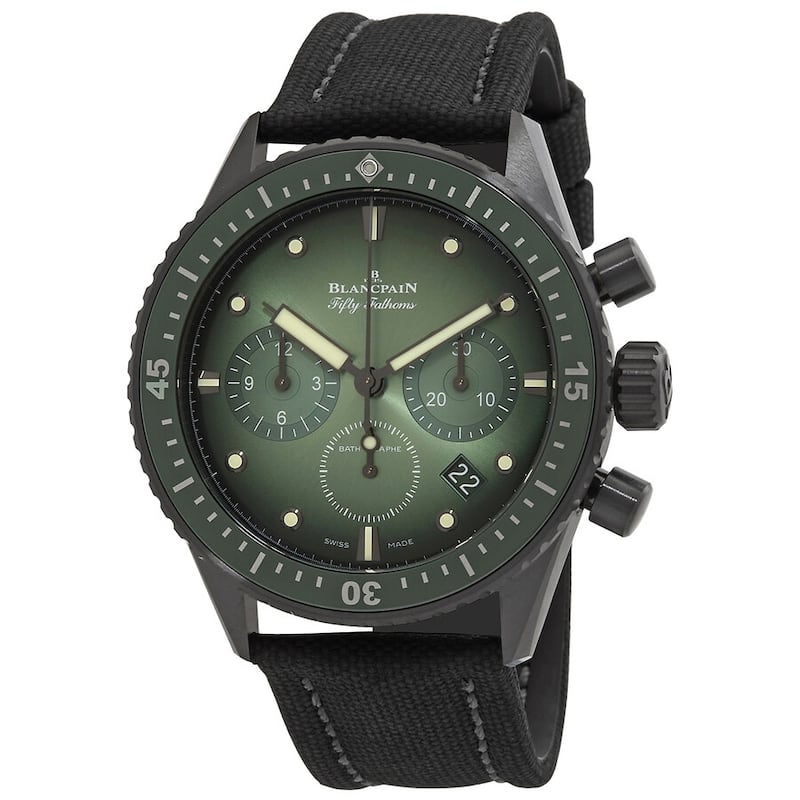 Blancpain Fifty Fathoms Chronogragh Men's Watch - 43mm - Green Black