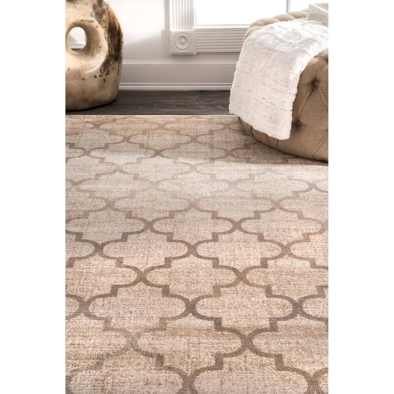 Nuloom Modern Viscose Trellis Fancy Area Rug
