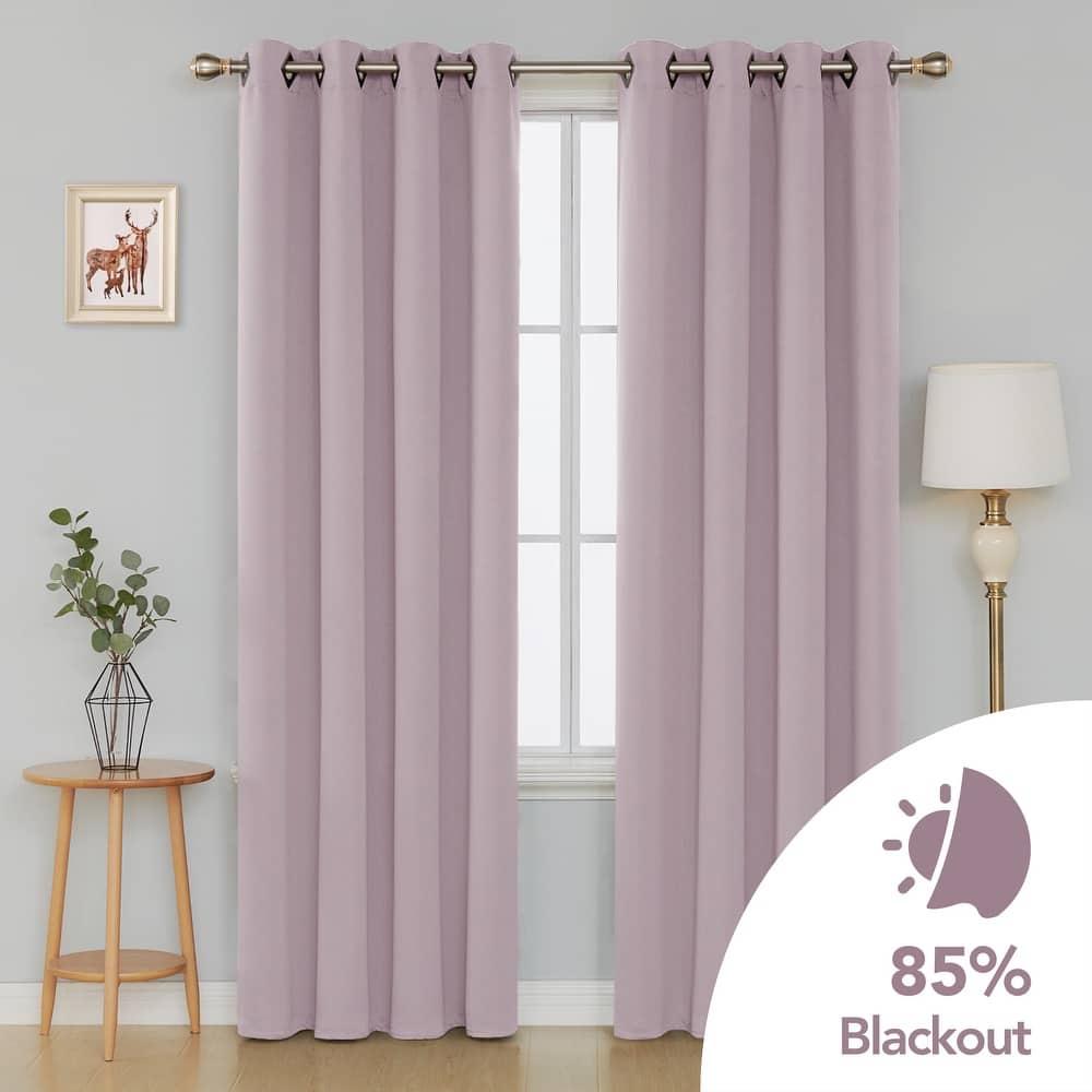 Deconovo Square Grommet Curtain Panel Pair(2 Panel)