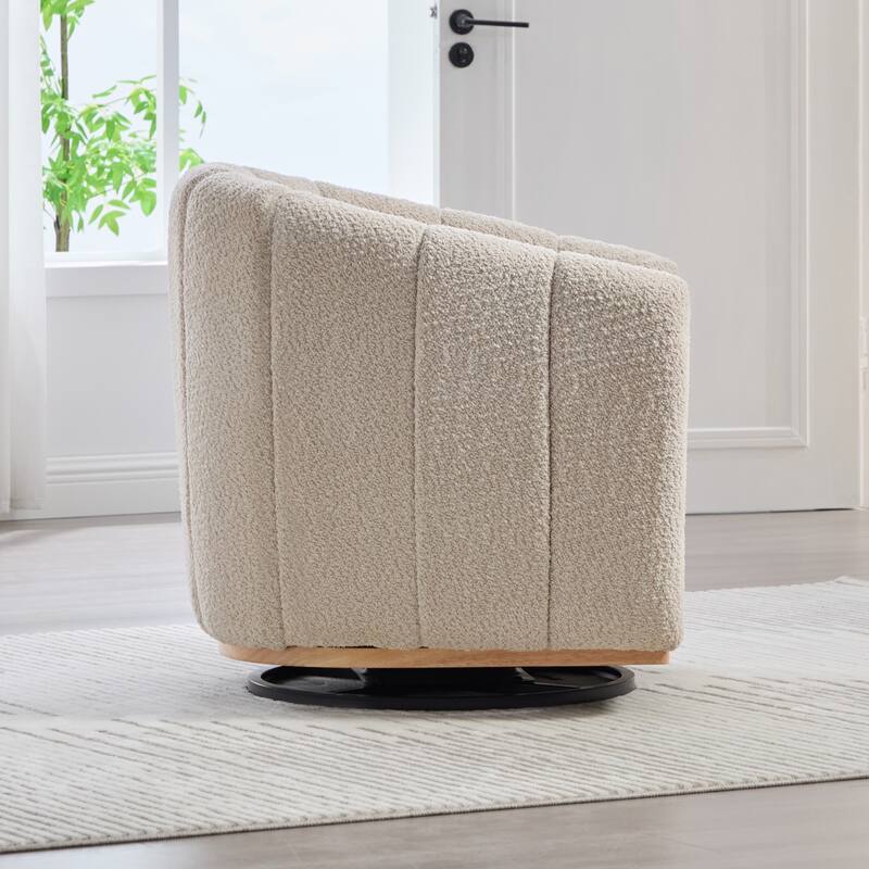 32.3" W Modern Swivel Accent Chair,Chenille Single Sofa Seating