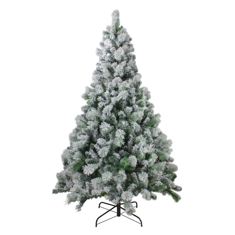 Flocked Somerset Spruce Artificial Christmas Tree - 7.5' - Unlit - 7.5 Foot