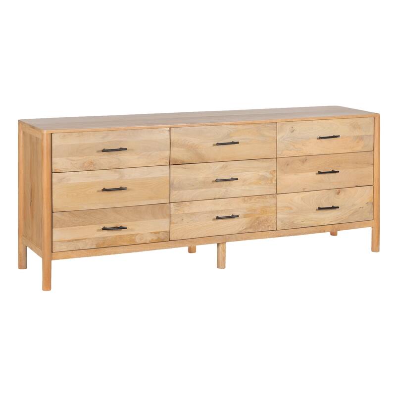 84 inch long dresser Keane 84" Solid Driftwood 9-Drawer Dresser + Reviews