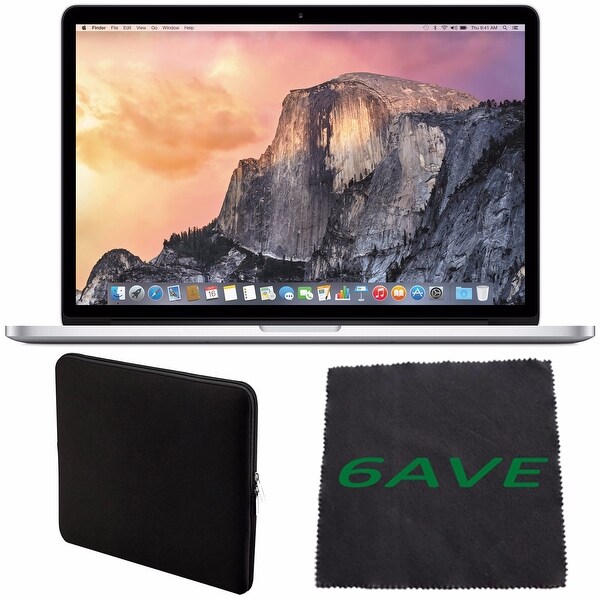 Apple 15.4" MacBook Pro Laptop Computer with Retina Display & Force Touch Trackpad #MJLQ2LL/A + Padded Case Bundle