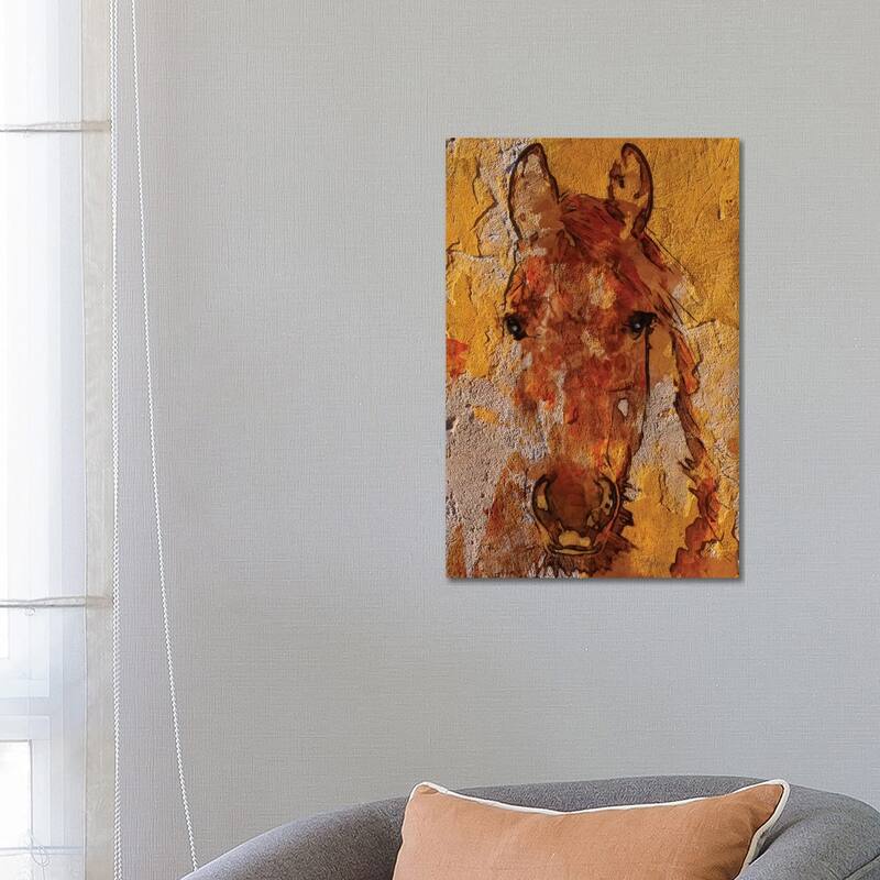 iCanvas "Yellow Horse" by Irena Orlov Canvas Print - 26x18x1.5