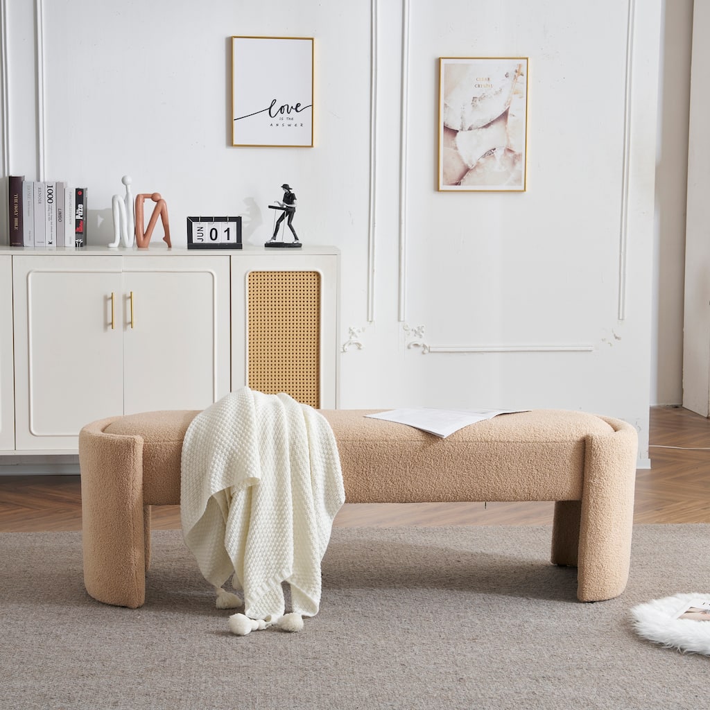 Christopher Knight Home - Ashton Long Modern Upholstered Ottoman Bench for Multi-Purpose Elegance