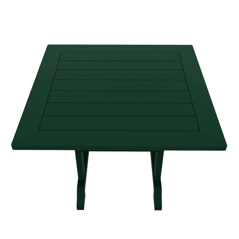 Laguna Hdpe All Weather Outdoor Patio Dining Set with Square Table, Arm Chairs (5-Piece Set)