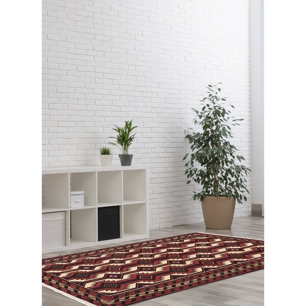 ECARPETGALLERY Hand-knotted Baluch Cream, Dark Copper Wool Rug - 3