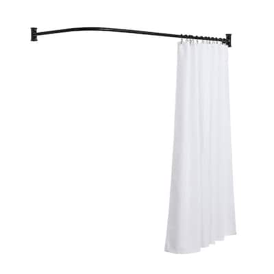 Utopia Alley Rustproof Wall Mounted Aluminum L-Shaped Corner Shower Curtain Rod,68 inch Size by 28 inch