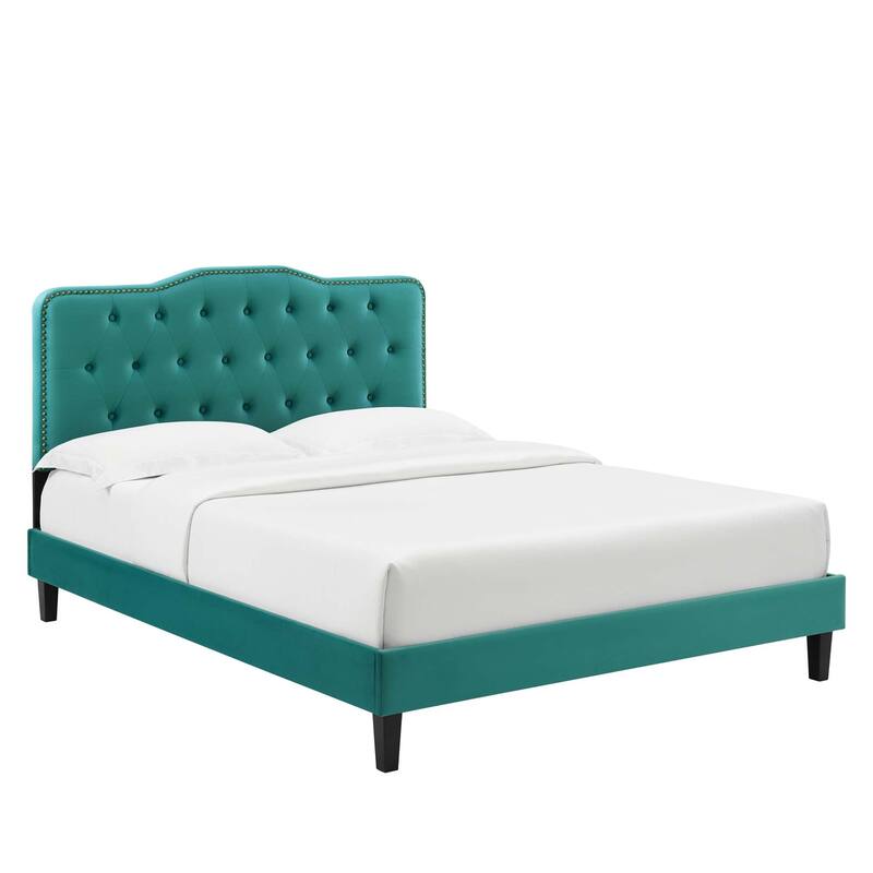 Amber Performance Velvet Twin Platform Bed