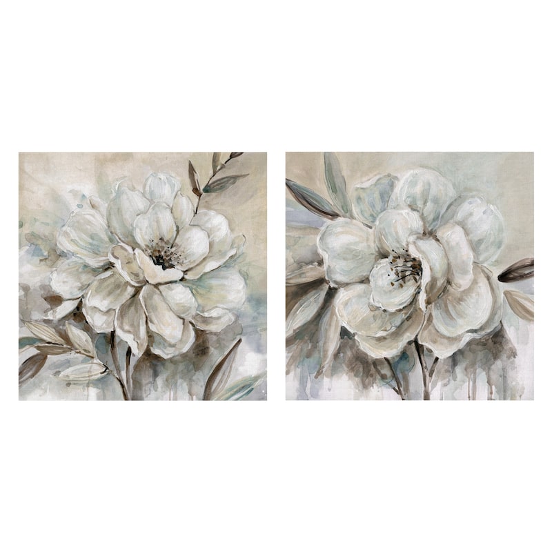 Neutral Bloom I, II by Carol Robinson Canvas Art Prints