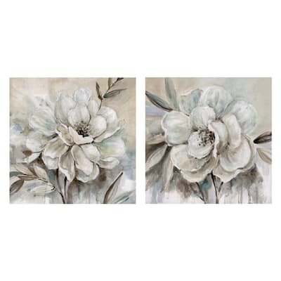Neutral Bloom I, II by Carol Robinson Canvas Art Prints