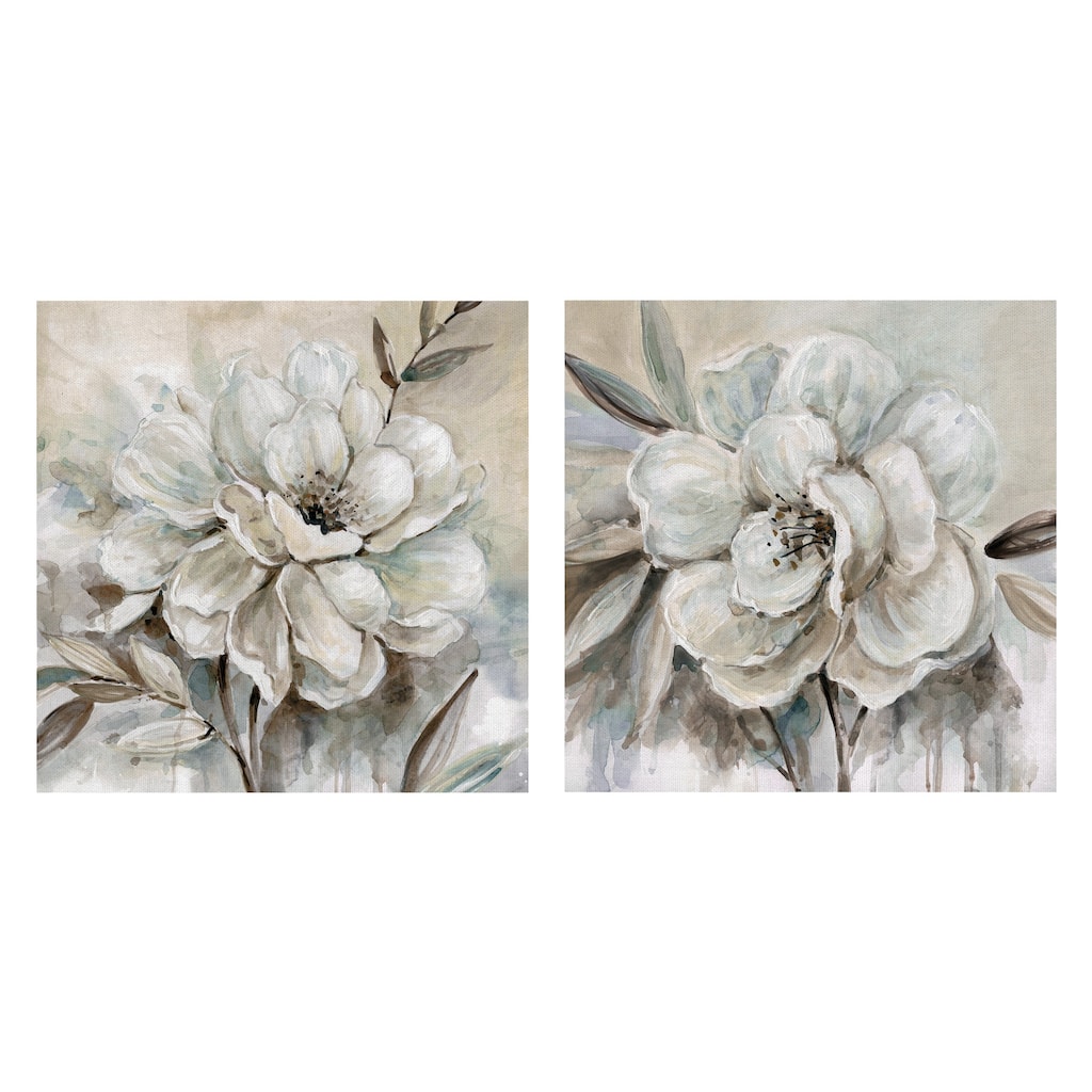 Neutral Bloom I, II by Carol Robinson Canvas Art Prints