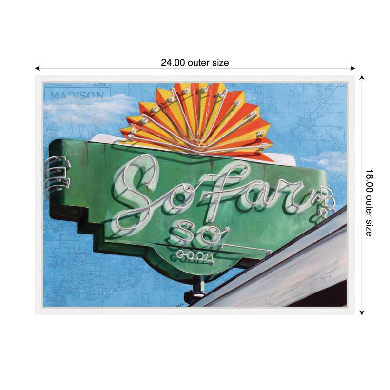 Kate and Laurel So Far by Krista V. Allenstein Framed Canvas Wall Art Print