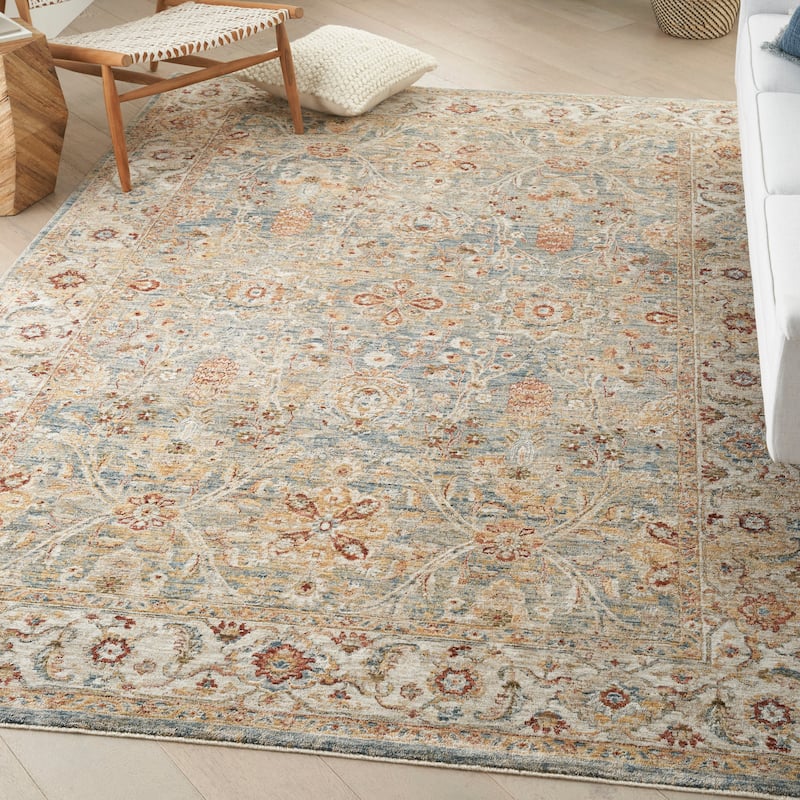 Nourison Petra Traditional Persian Floral Area Rug - 7' 10" x 10' 4" - Blue