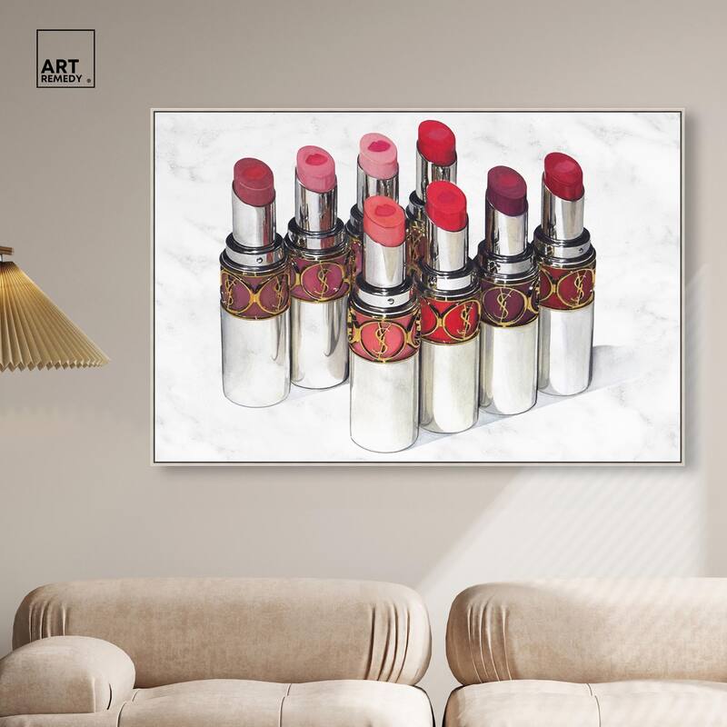 Doll Memories - Lipsticks 22 Canvas by Art Remedy