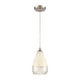 preview thumbnail 1 of 3, Elk Home Sugarcoat Nickel With Ivory Etched Glass 1 Light Pendant