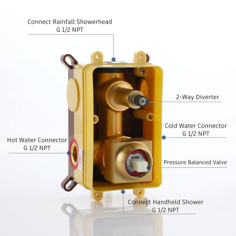 2 Function 10- Wall Mounted Dual Shower Heads Shower System With Sliding Rod Shower Hand