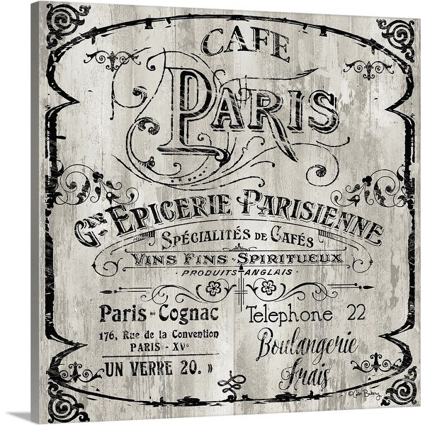 "Cafe Paris" Canvas Wall Art