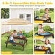 preview thumbnail 31 of 38, Costway 3-in-1 Kids Picnic Table Wooden Outdoor Sand & Water Table - See Details