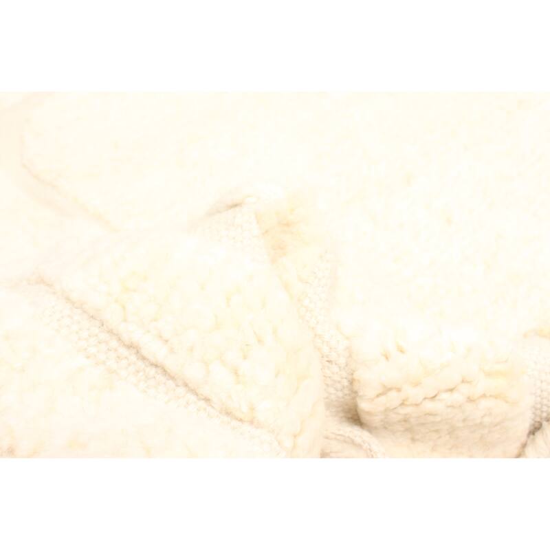 ECARPETGALLERY Hand-knotted Tangier Cream Wool Rug - 5'6 x 7'11